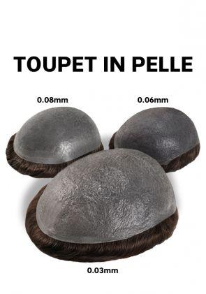 Toupet Pelle | Base Super Sottile, Spessori a Scelta 0,03 mm / 0,06 mm / 0,08 mm