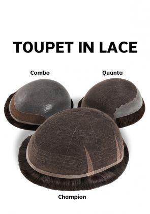 Toupet Lace | Base in Lace Francese, Intera, Parziale o Combinata a Scelta