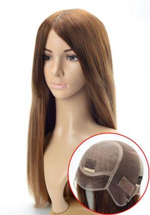 YJ146: Toupet Donna Intera Calotta Top in Seta e Lace